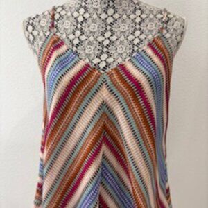 Multi-Colored Patterned Flowy Tank Top, Size XS/S